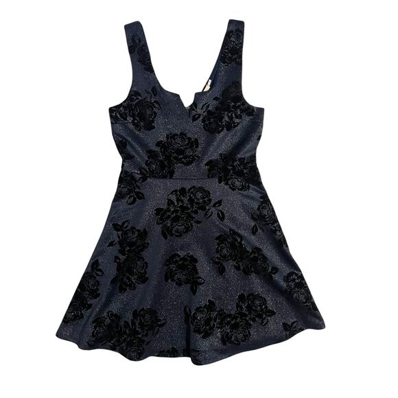 Miami Black Floral Mini Dress - Picture 1 of 12